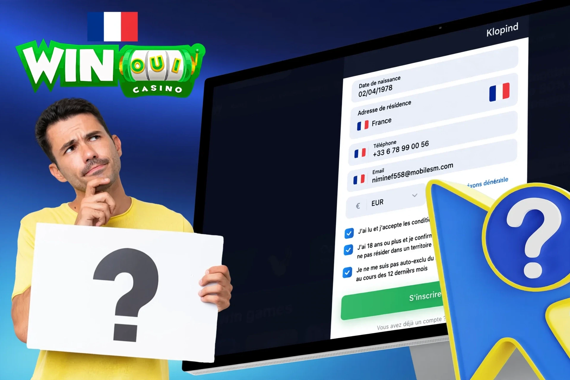 Description étape par étape du processus d'inscription sur le site ou l'application
